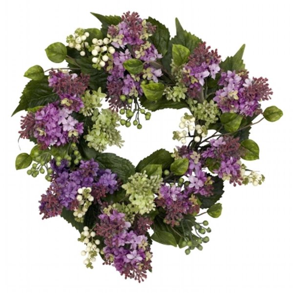 Nearly Natural 20 in. Hanel Lilac Wreath 4786